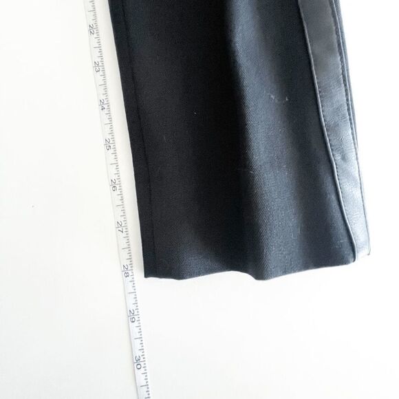 Banana Republic Womens Sloan Tuxedo Pants Trouser Tapered Black Lined Leather Si - Picture 11 of 12
